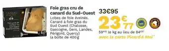 Picard Foie Gras Cru De Canard Du Sud-ouest offre