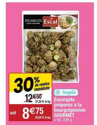 Migros Escargots Préparés à La Bourguignonne Gourmet offre