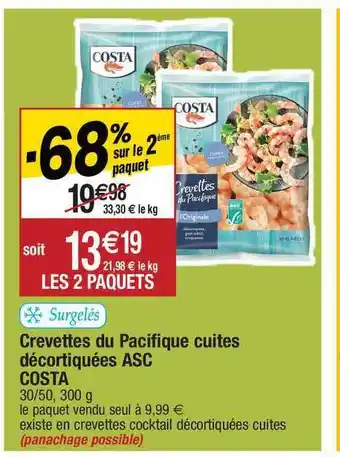 Crevettes Du Pacifique Cuites Décortiquées Asc Cota
