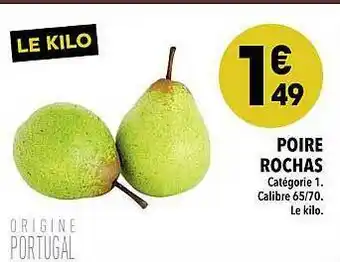 Supeco Poire Rochas offre