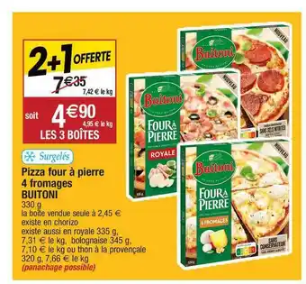 Migros Pizza Four à Pierre 4 Fromages Buitoni offre