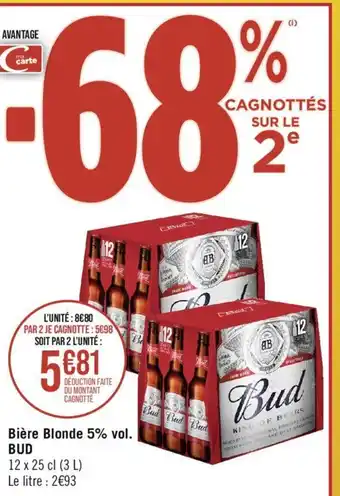 Géant Casino Bière Blonde 5% vol. offre