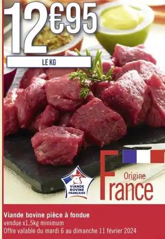 Géant Casino Viande bovine pièce à fondue offre