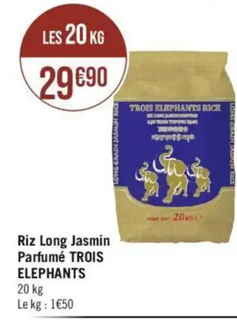 Géant Casino Riz Long Jasmin Parfumé TROIS ELEPHANTS offre