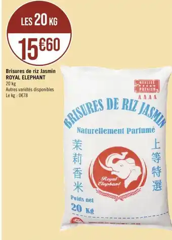 Géant Casino Brisures de riz Jasmin ROYAL ELEPHANT offre