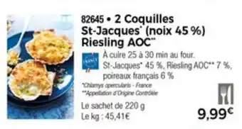 Thiriet 2 Coquilles st-jacques offre