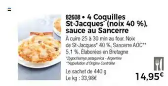 Thiriet 4 Coquilles st-jacques offre