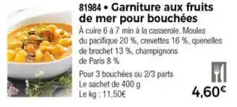 Thiriet Garniture aux fruits de mer pour bouchées offre