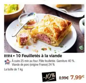 Thiriet 10 Feuilletés à la viande offre