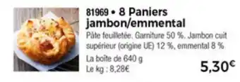 Thiriet 8 Paniers jambon/emmental offre