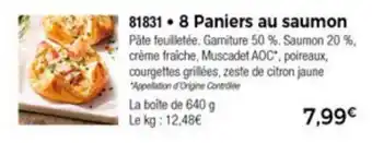 8 Paniers au saumon