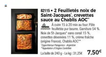 2 Feuilletés noix de saint-jacques