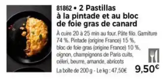 Thiriet 2 Pastillas à la pintade et au bloc de foie gras de canard offre