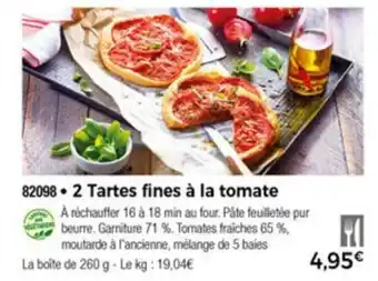Thiriet 2 Tartes fines à la tomate offre
