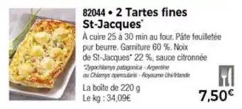 Thiriet 2 Tartes fines st-jacques offre