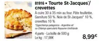 Tourte st-jacques'/crevettes