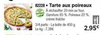 Thiriet Tarte aux poireaux offre