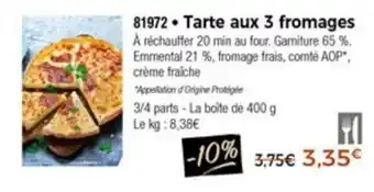 Thiriet Tarte aux 3 fromages offre