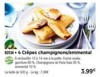 Thiriet 4 Crêpes champignons/emmental offre