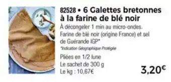 6 Galettes bretonnes à la farine de blé noir