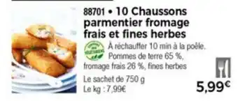 10 Chaussons parmentier fromage frais et fines herbes