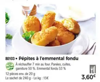 Pépites à l'emmental fondu