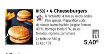 4 Cheeseburgers