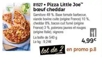 Pizza little joe bœuf cheddar