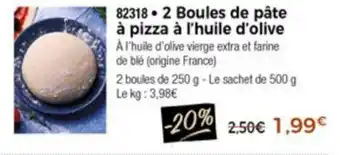 Thiriet 2 Boules de pâte à pizza à l'huile d'olive offre