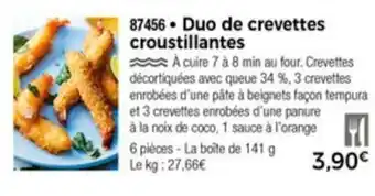 Duo de crevettes croustillantes