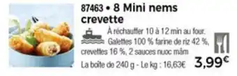 Thiriet 8 Mini nems crevette offre