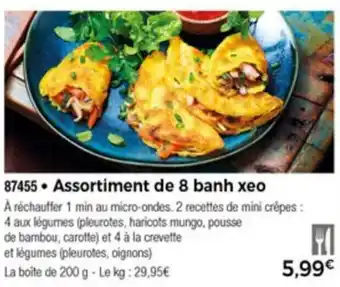 Assortiment de 8 banh xeo