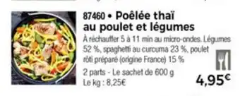 Poêlée thaï au poulet et légumes