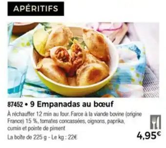 9 Empanadas au bœuf