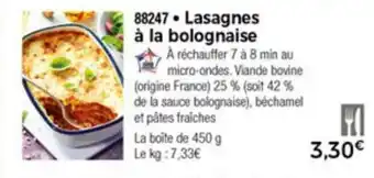 Lasagnes à la bolognaise