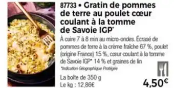 Gratin de pommes de terre au poulet cœur