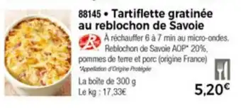 Tartiflette gratinée au reblochon de savoie
