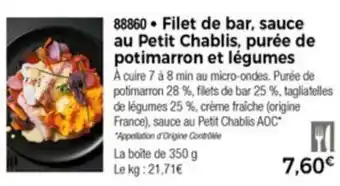 Filet de bar, sauce au petit chablis
