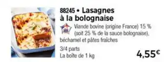 Lasagnes à la bolognaise
