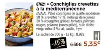 Thiriet Conchiglies crevettes à la méditerranéenne offre