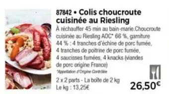 Colis choucroute cruisinée au riesling