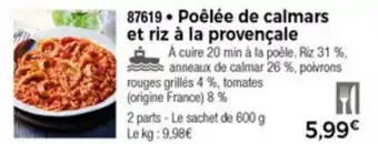 Thiriet Poêlée de calmars et riz à la provençale offre