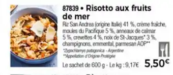 Thiriet Risotto aux fruits de mer offre