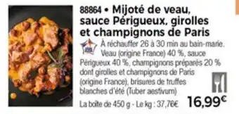 Thiriet Mijoté de veau, sauce périgueux offre