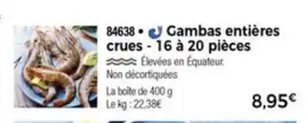 Thiriet Gambas entières crues offre