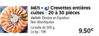 Thiriet Crevettes entières cuites offre