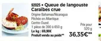 Thiriet Queue de langouste Caraïbes crue offre