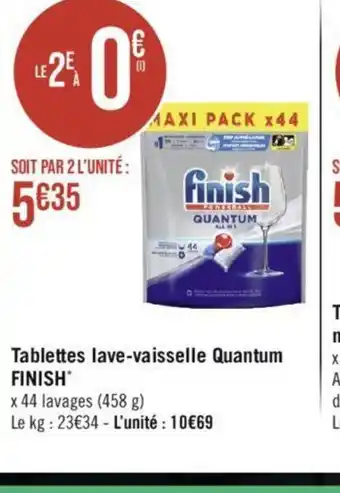 Géant Casino Tablettes lave-vaisselle Quantum FINISH offre