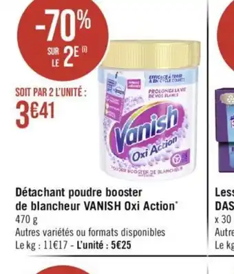Géant Casino Détachant poudre booster de blancheur VANISH Oxi Action 470 g offre