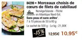 Morceaux choisis de Cœurs de filets de cabillaud